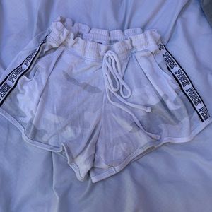 PINK White Camo Pajama Shorts